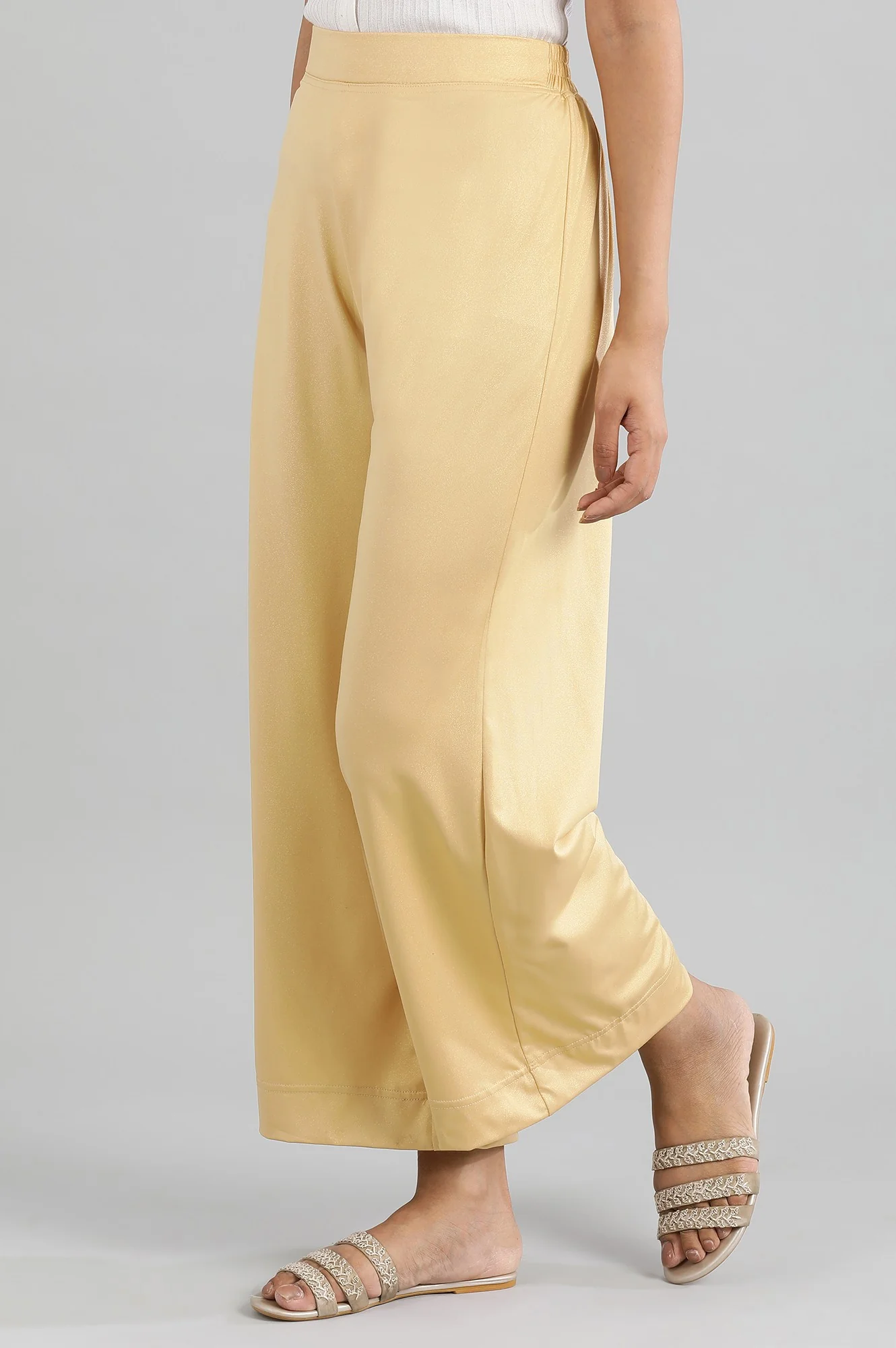 Casual Regular Fit Solid Palazzos - Image 3