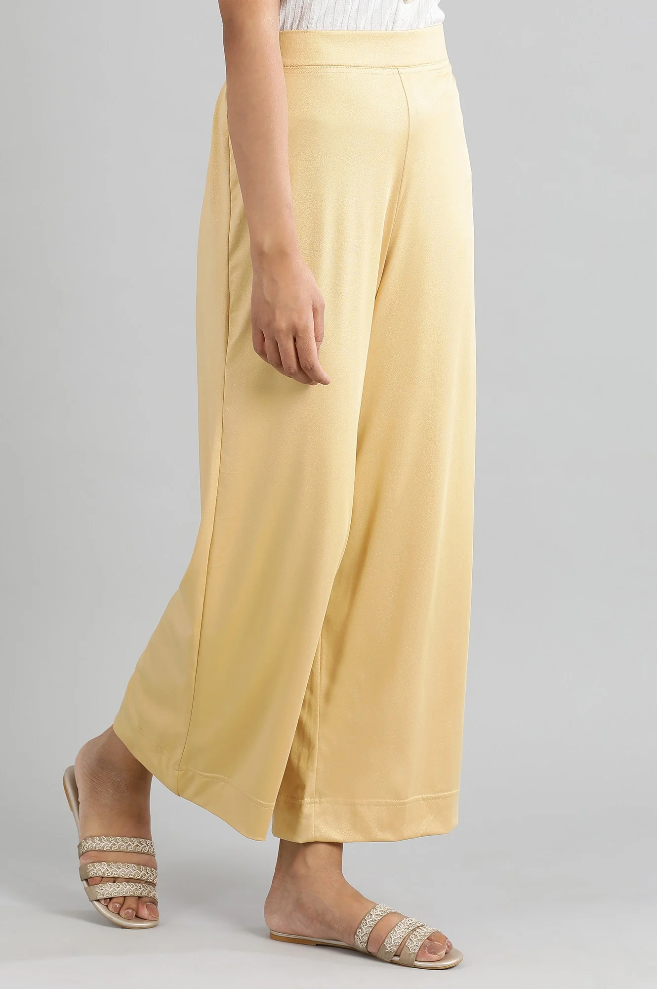 Casual Regular Fit Solid Palazzos - Image 4