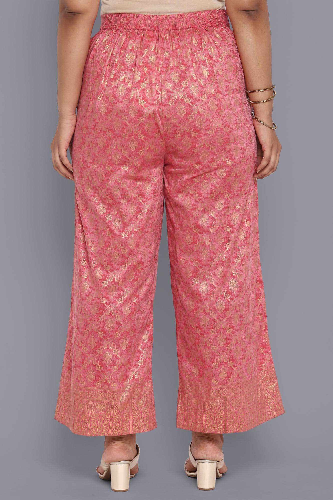 Regular Fit Printed Palazzos - Image 3