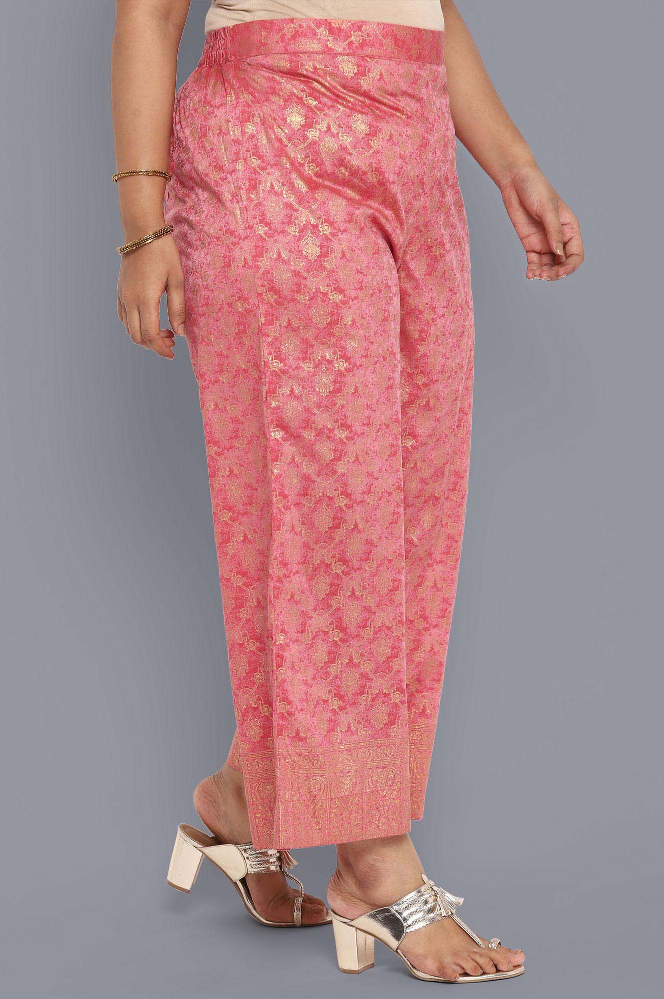 Regular Fit Printed Palazzos - Image 5