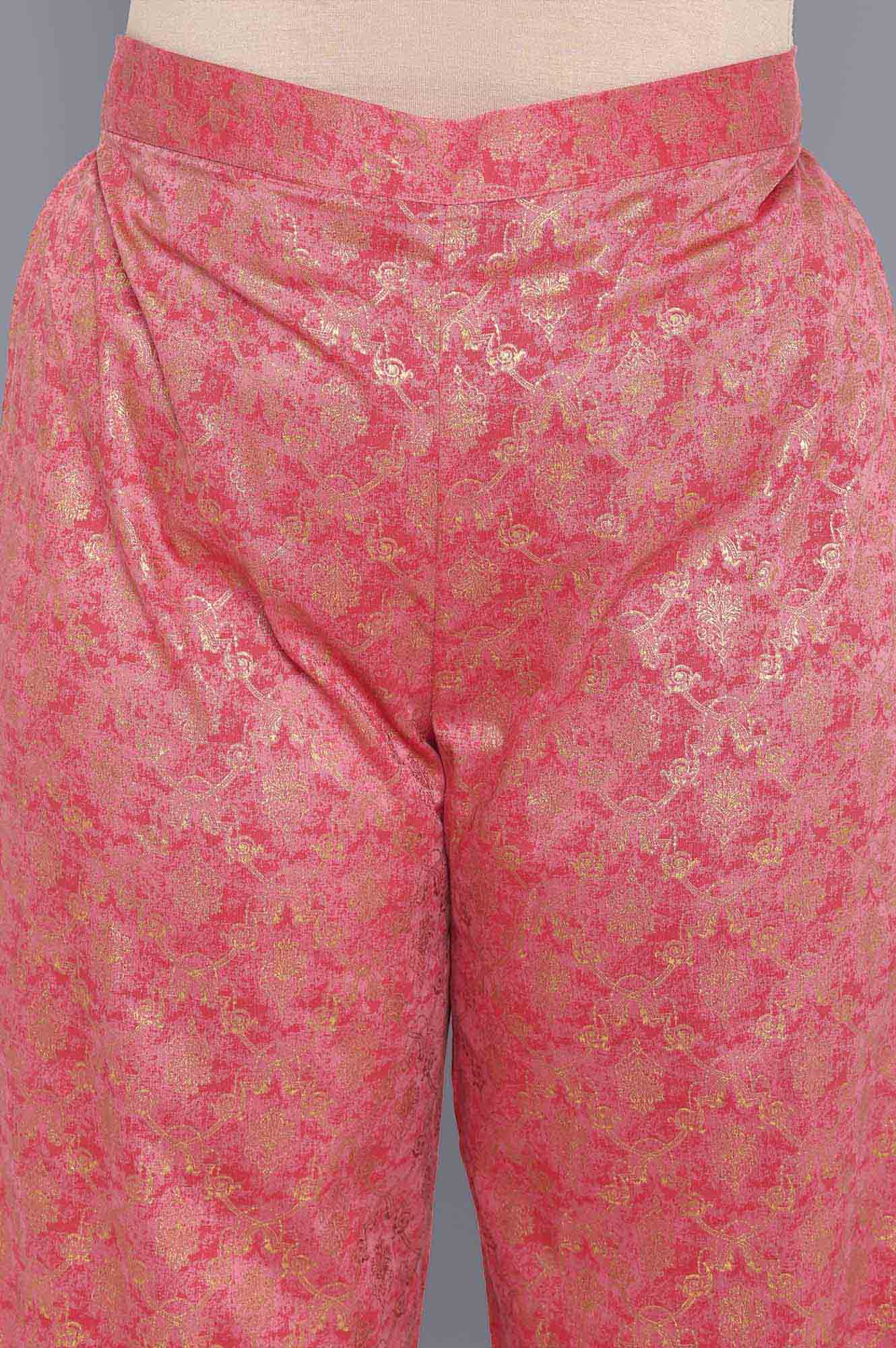 Regular Fit Printed Palazzos - Image 7