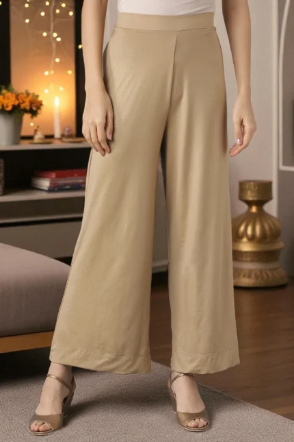 Casual Regular Fit Solid Palazzos
