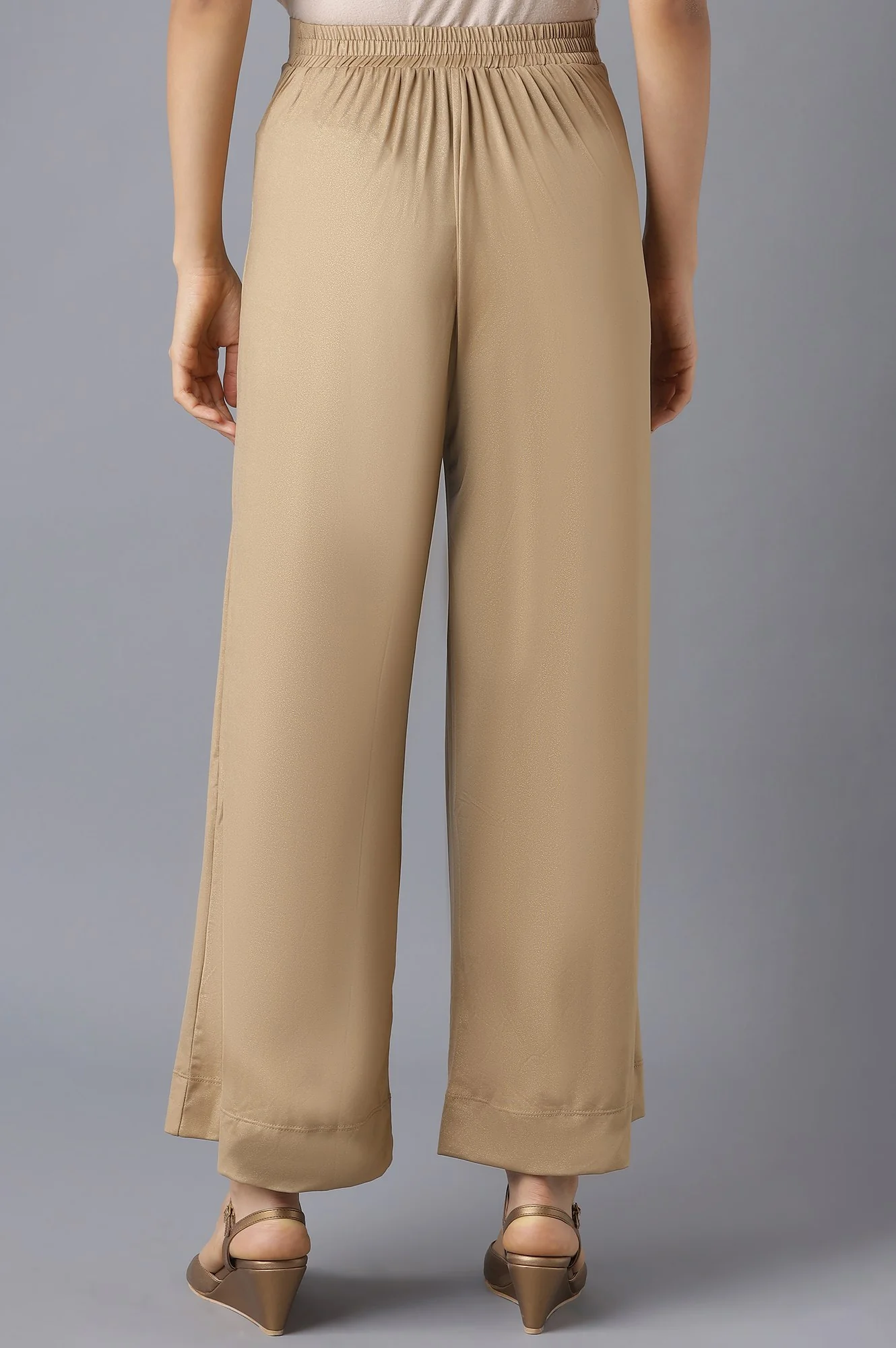 Casual Regular Fit Solid Palazzos - Image 3