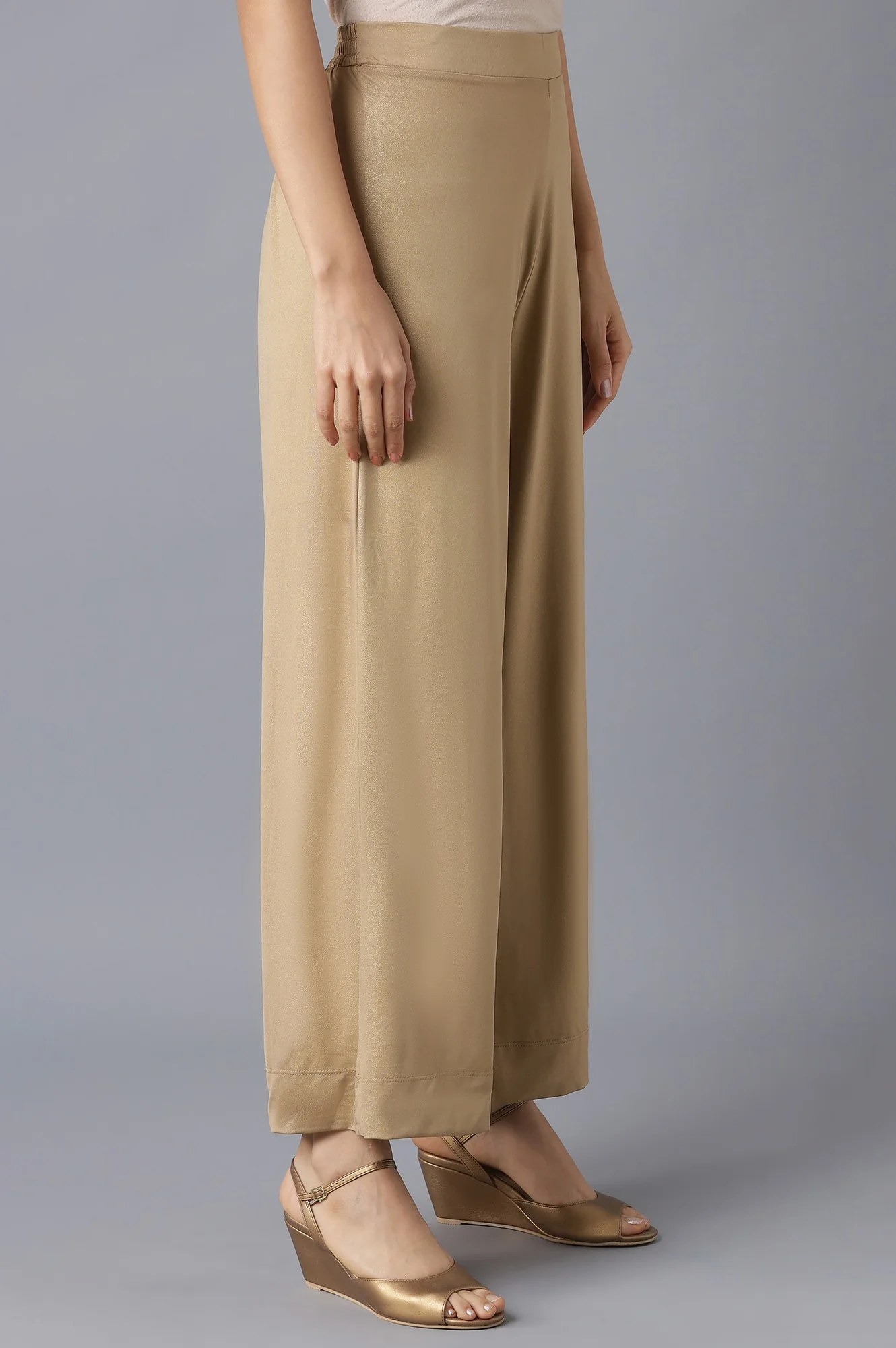 Casual Regular Fit Solid Palazzos - Image 5