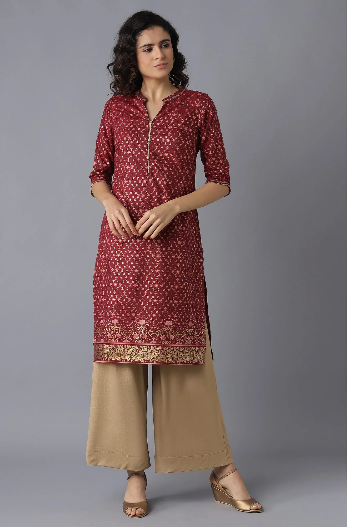 Casual Regular Fit Solid Palazzos - Image 6