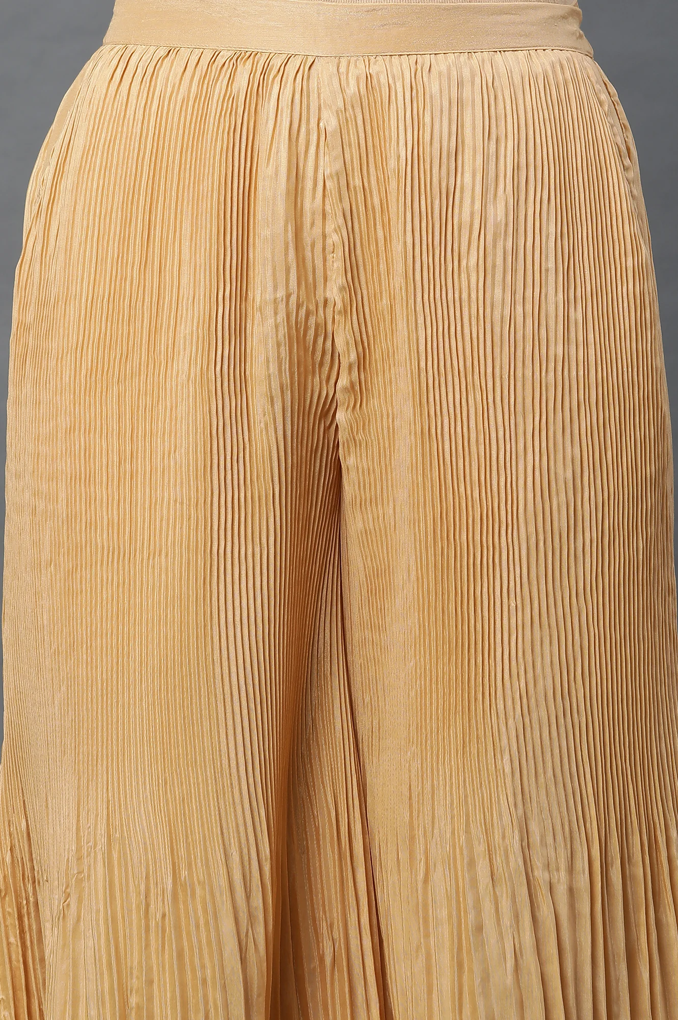 Solid Flared Woven Sharara With Pleats - Image 20