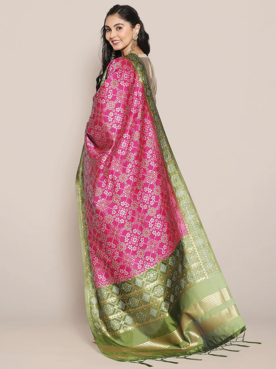Ethnic Collection Banarasi Patola Silk Dupatta - Image 4