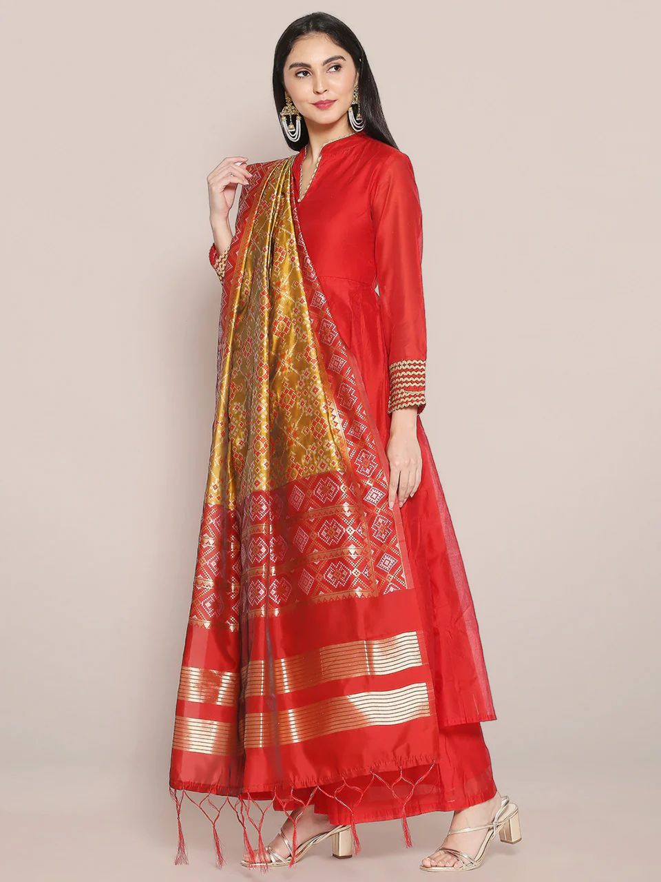 Elegant Banarasi Patola Silk Dupatta - Image 7