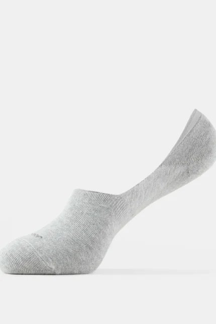 Compact Cotton Stretch No Show Socks- Grey Melange