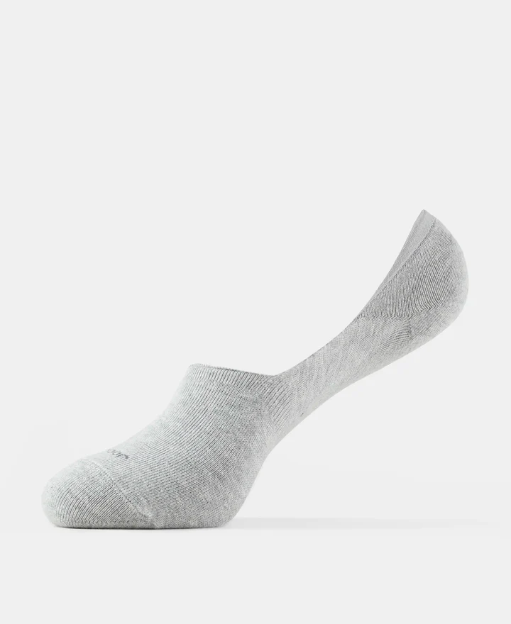 Compact Cotton Stretch No Show Socks- Grey Melange