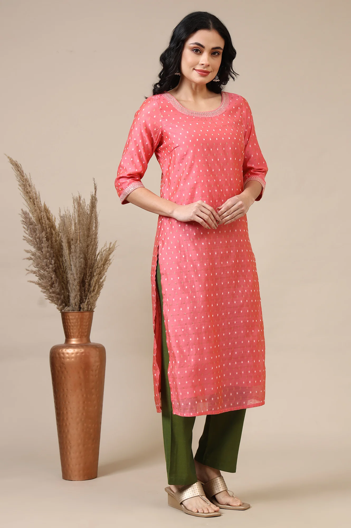 Green Solid Modal Rayon Ankle Length Palazzos - Image 6