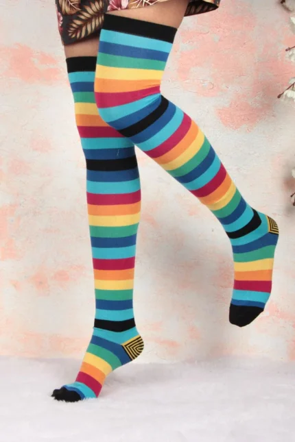Knee High Socks-Rainbow Edition