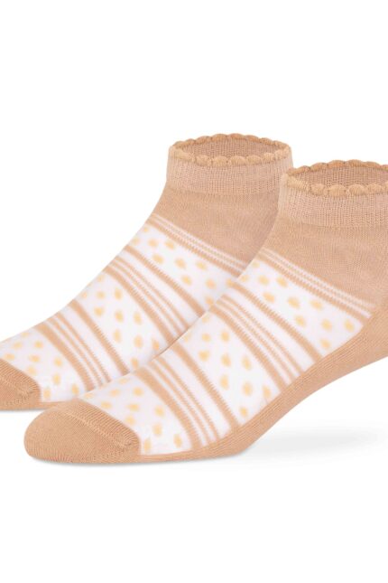 Combed Cotton Casual Low-Cut Net Socks