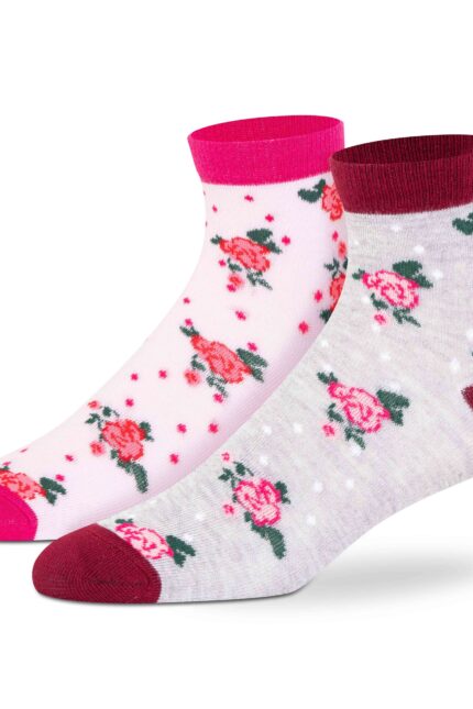 Casual Printed Ankle Socks - Women (Pack of 2)