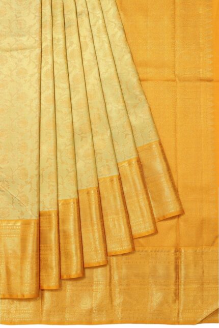 Golden Kanchipuram Tissue Silk Saree