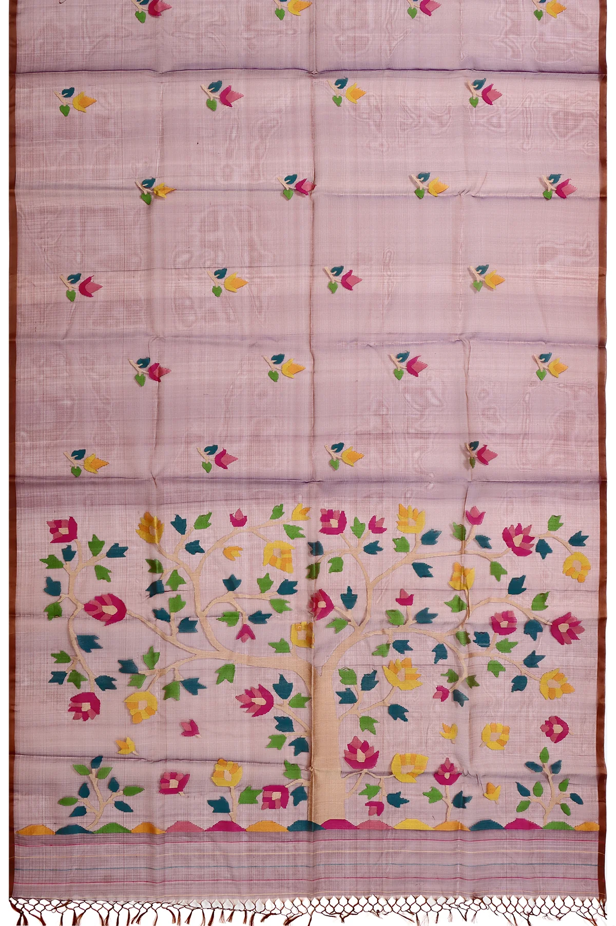 Brown Bengal Jamdani Saree - Image 6
