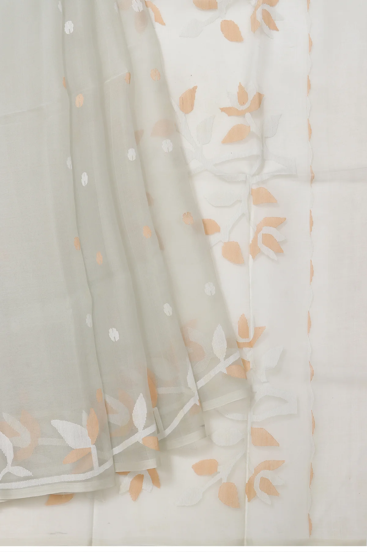 Pista Green Bengal Jamdani Saree