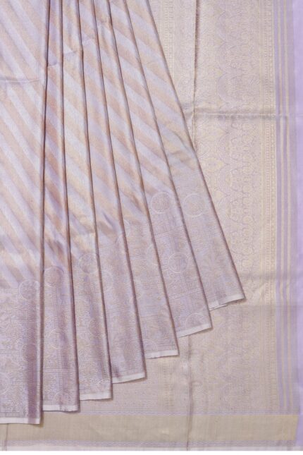 Lavender Kanchipuram Tissue Silk Saree