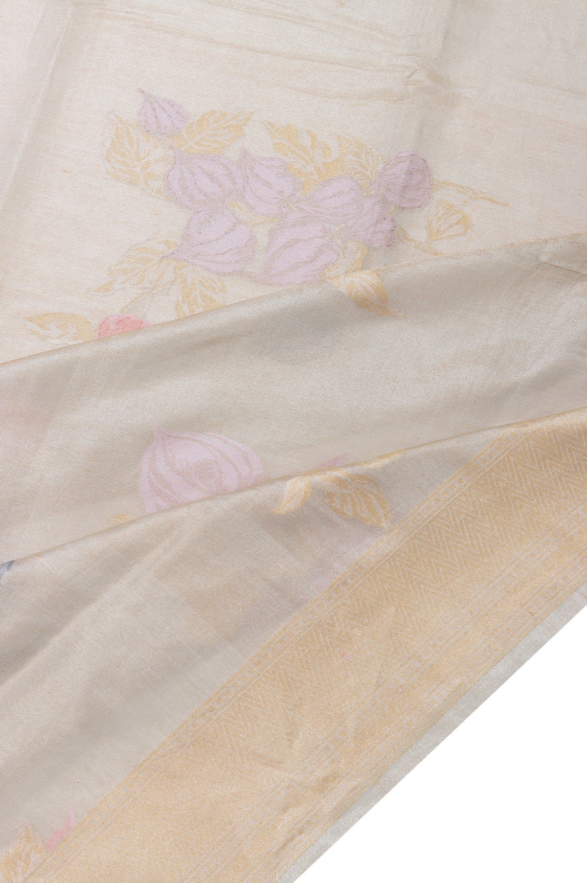 Silver Banaras Katan Tissue saree - Image 4