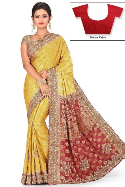 Yellow Art Silk Kancheepuram Saree Festive Wear