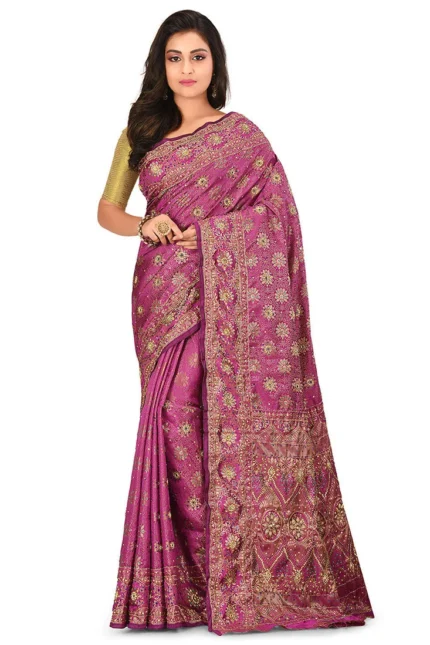 Pink Art Silk Kancheepuram Saree Festive Wear