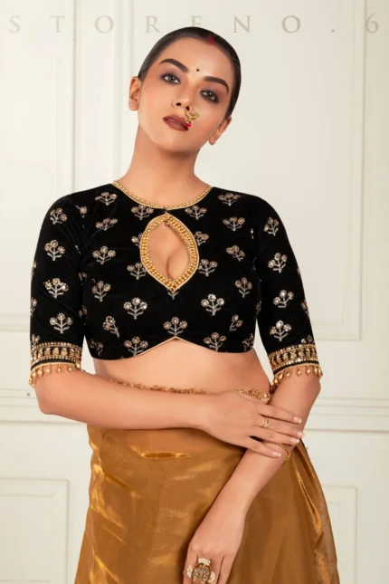 MIDNIGHT MYSTERY SAREE WITH GRACE & GLAM BLOUSE