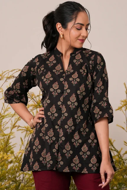 A-Line Printed Cotton A-Line Kurti