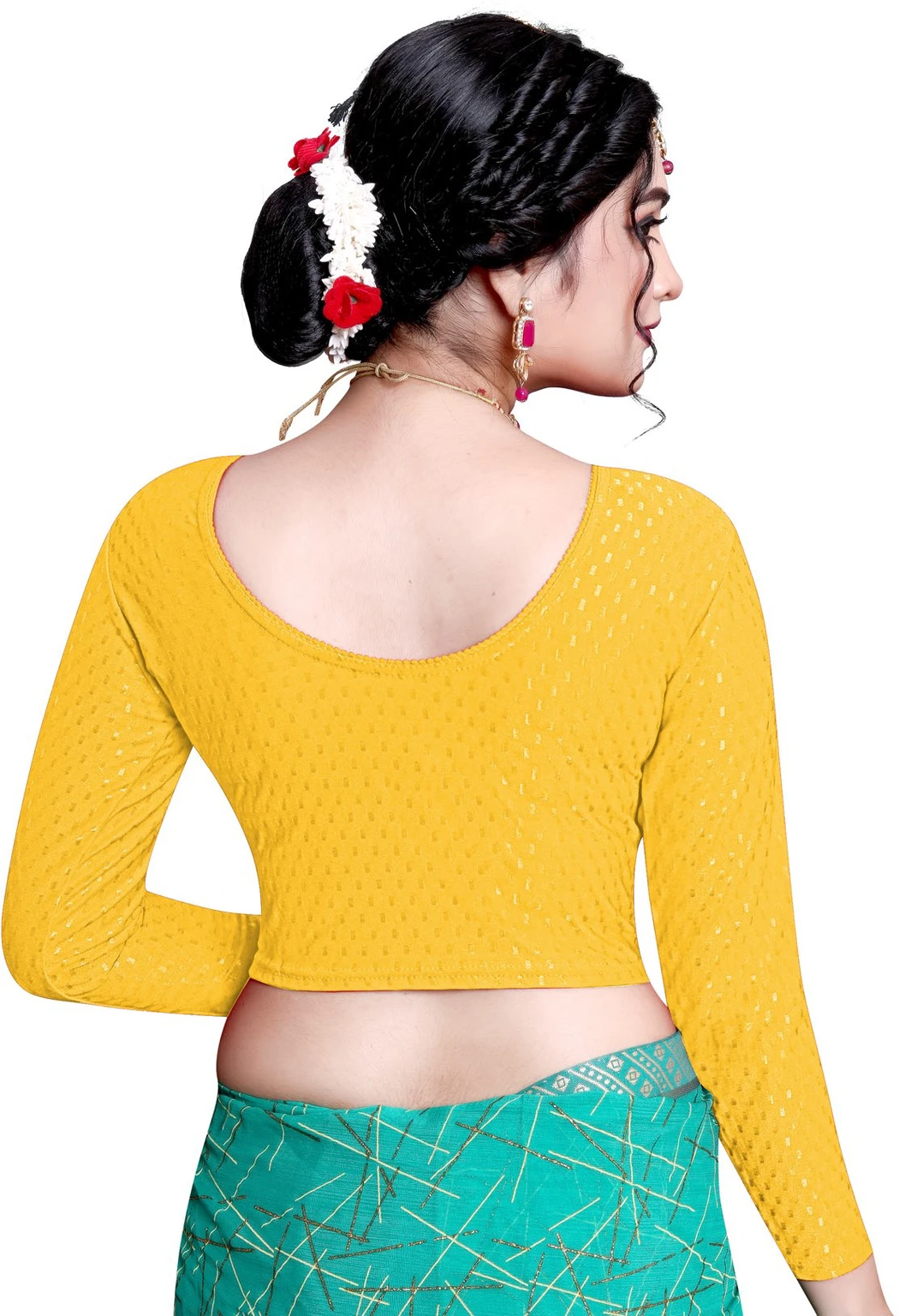 Full Sleeve Round Neck Women Blouse - Image 3