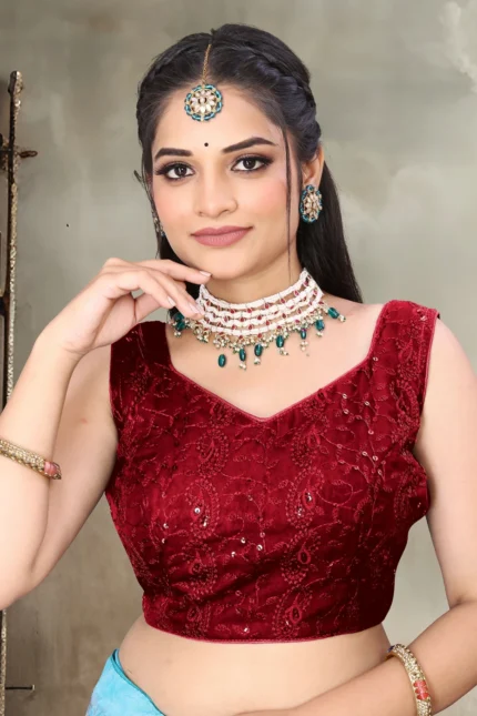 Sweetheart Neck Women Blouse