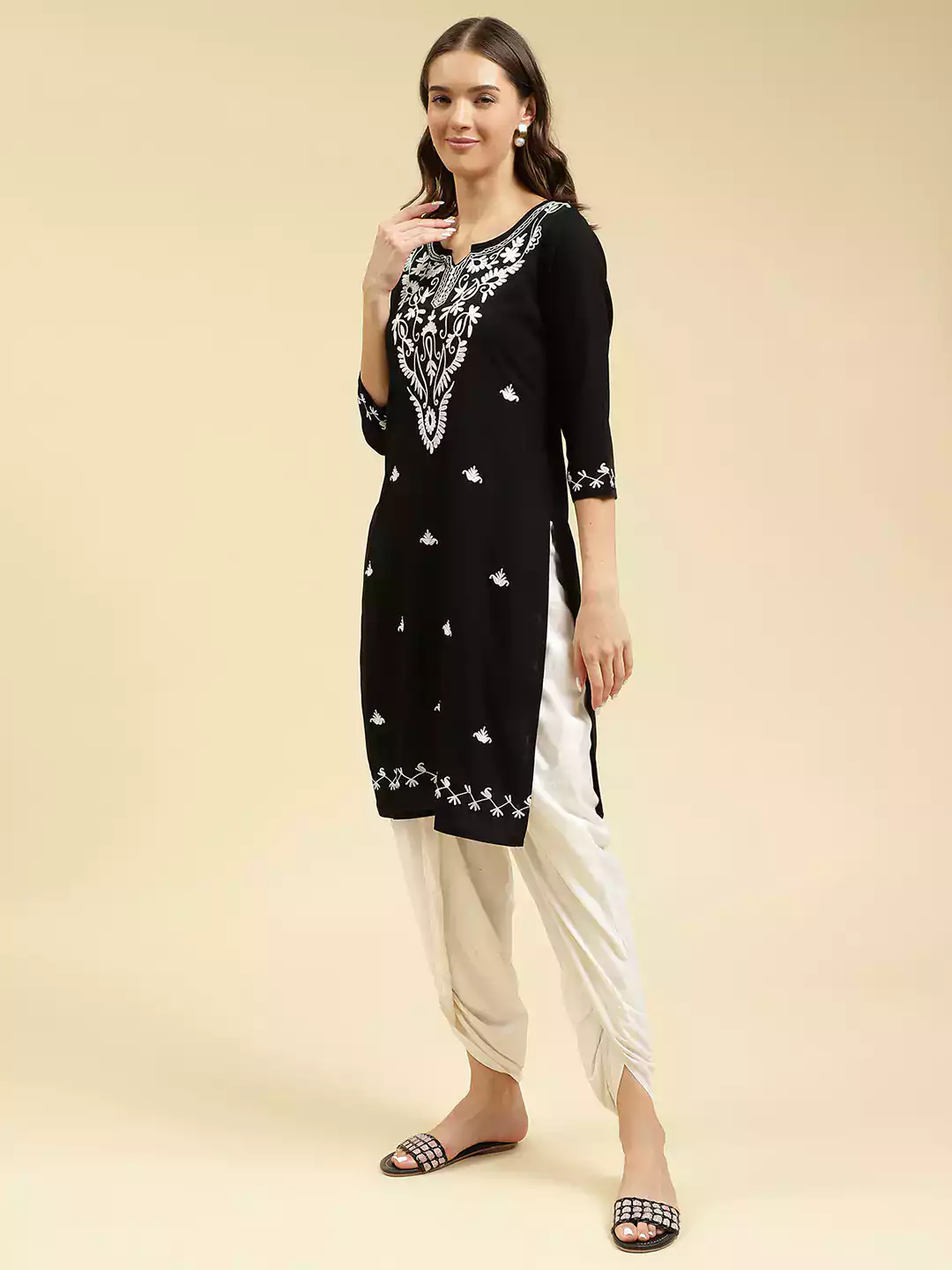 Black Kashmiri Kurti - Image 7