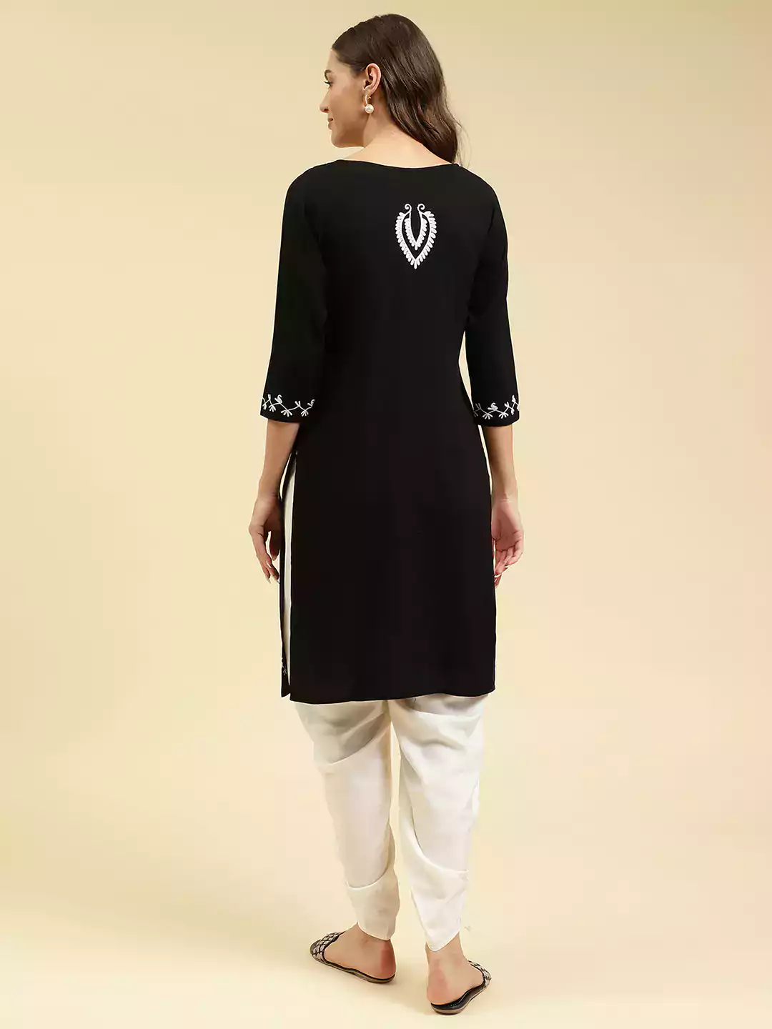Black Kashmiri Kurti - Image 3