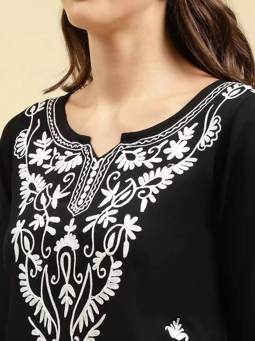 Black Kashmiri Kurti - Image 6