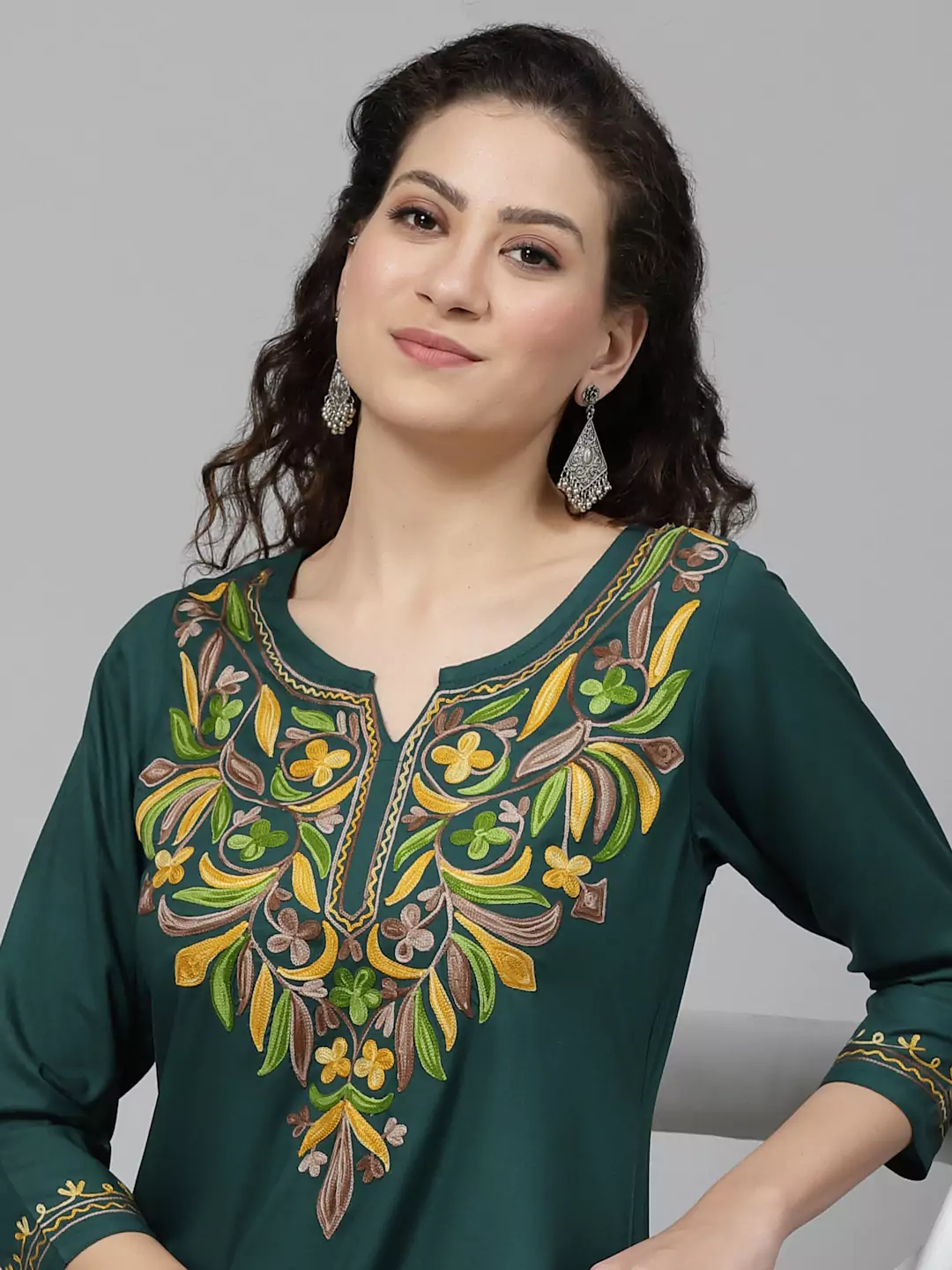 Bushra Green Kurti - Image 4