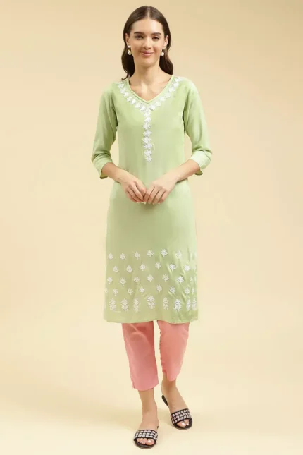 Gul Pista Green Kurti