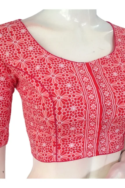 Comfortable Cotton Saree Blouses | High Neck Design | Ready-to-Wear