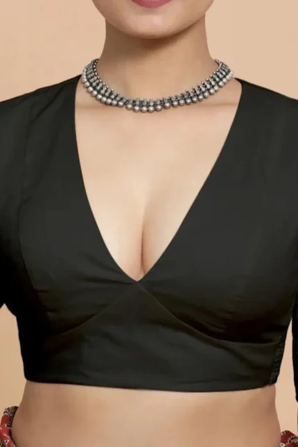 Saree Lehenga Blouse Deep -V Neck Half sleeves blouse for women !! blouse , women blouse