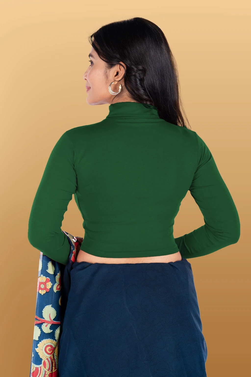 Full Sleeve Band collar Women Blouse - Image 5