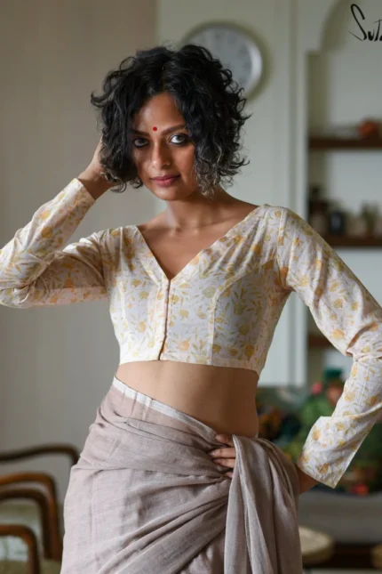 Morning Primrose  Cotton Blouse