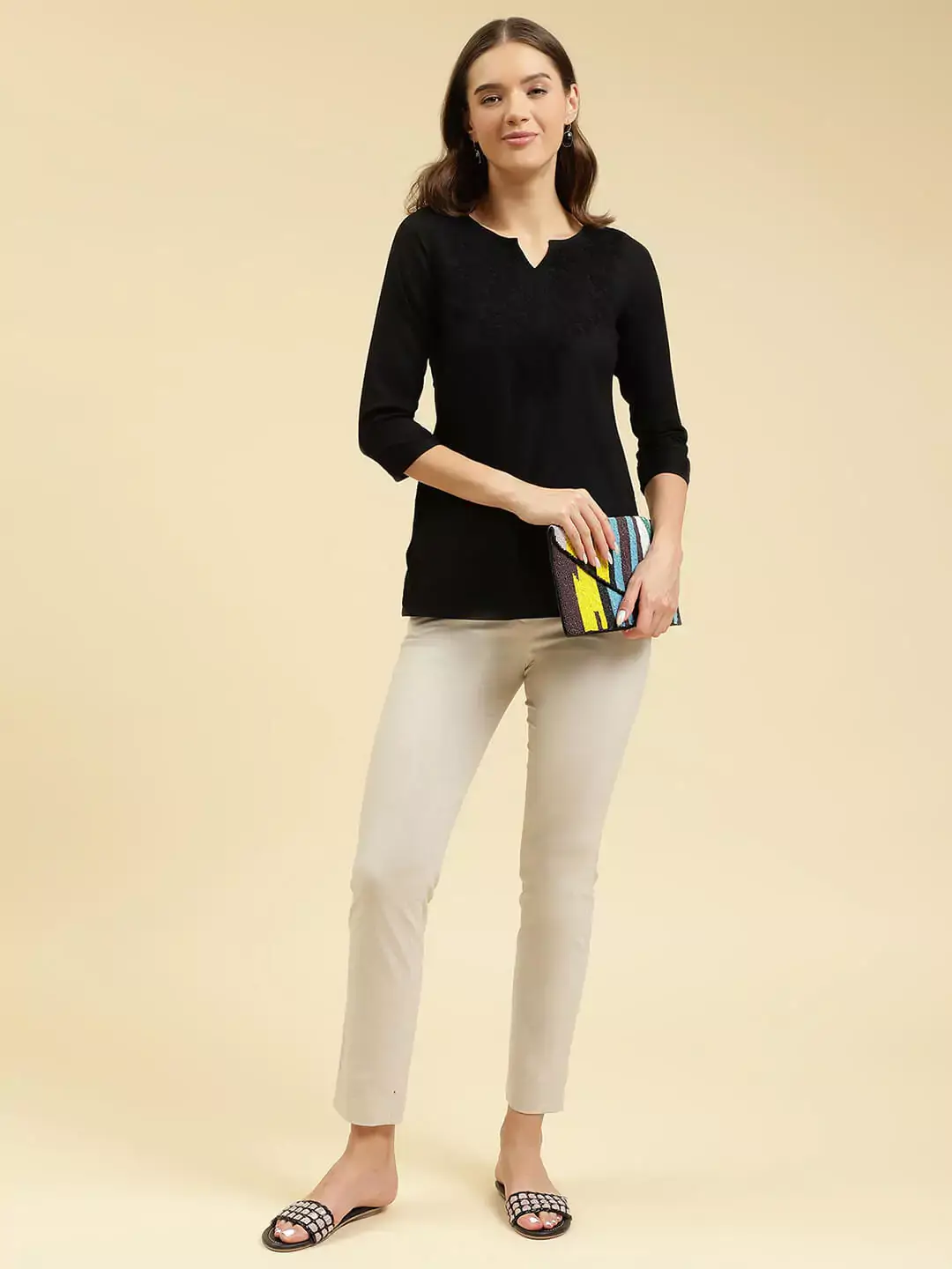 Zahra Black Short Kurti - Image 4